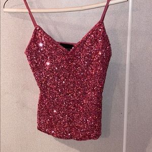 The Limited Pink, Sparkly, Tank Top- Size: Small